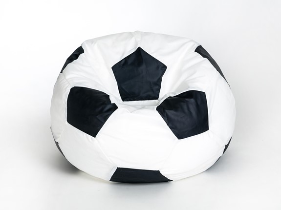 Кресло-мешок Мяч малый, бело-черный в Саратове - изображение