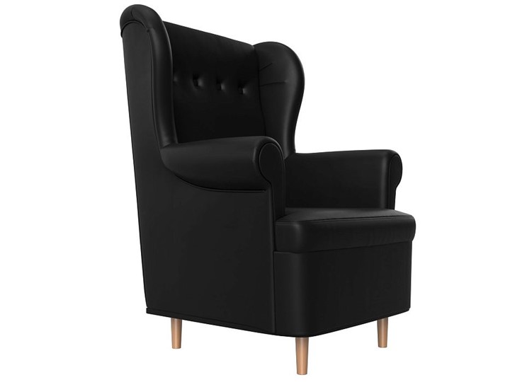 Кресло на ножках Торин, черный (Экокожа) в Саратове - изображение 2