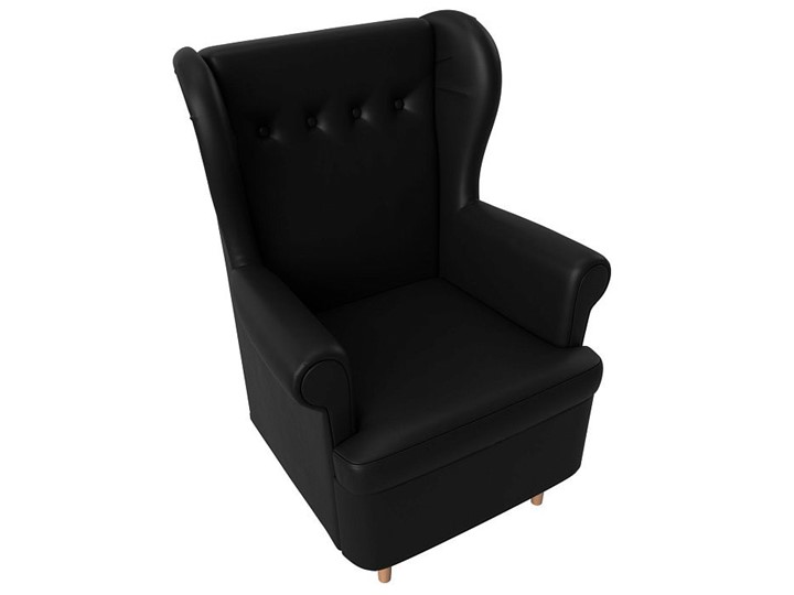 Кресло на ножках Торин, черный (Экокожа) в Саратове - изображение 4