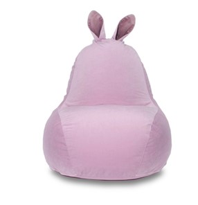 Кресло-игрушка Зайка (короткие уши), розовый в Саратове