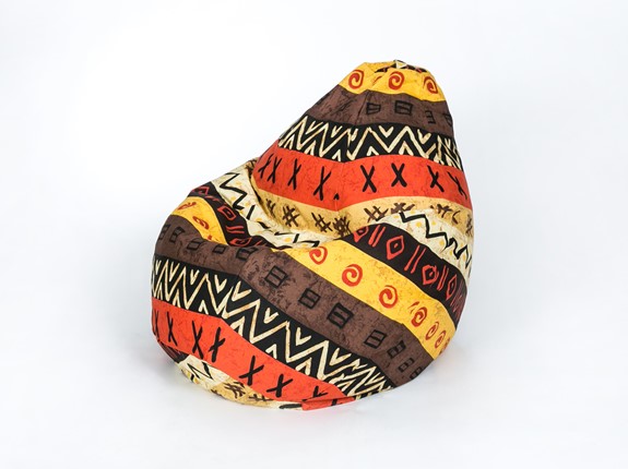 Кресло-мешок Груша среднее, жаккард, африкан в Энгельсе - изображение