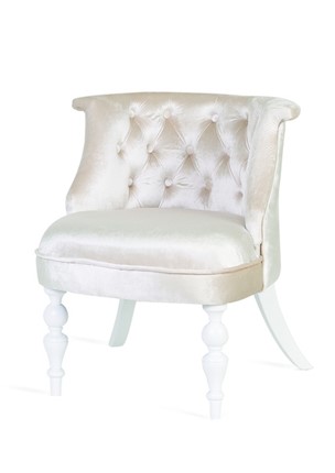 Кресло Бархат (бархат №30/белая эмаль) в Саратове - изображение