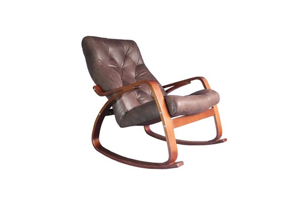 Кресло-качалка Гранд, замша шоколад в Саратове - изображение