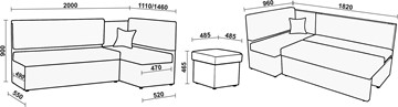 Кухонный угловой диван Нео КМ 3 с механизмом 2000*1110 в Саратове - предосмотр 20