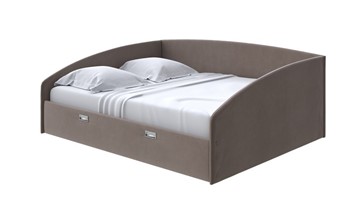 Спальная кровать Bono 160х200, Велюр (Forest 16 Коричневый) в Саратове