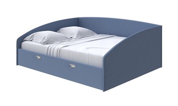 Кровать спальная Bono 160х200, Велюр (Scandi Cotton 22 Морская гроза) в Энгельсе
