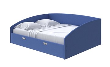 Кровать в спальню Bono 160х200, Велюр (Scandi Cotton 23 Кобальт) в Энгельсе