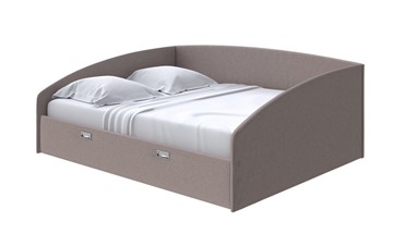 Двуспальная кровать Bono 160х200, Велюр (Scandi Cotton 24 Капучино) в Энгельсе