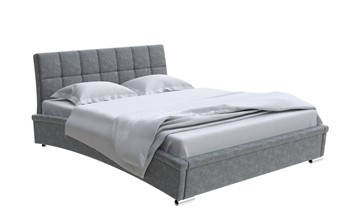 Двуспальная кровать Corso-1L 140x200, Велюр (Gratta 4 Серый космос) в Саратове