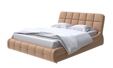 Кровать 2-спальная Corso-6 140x200, Экокожа (Бронзовый перламутр) в Саратове