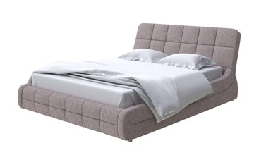 Двуспальная кровать Corso-6 140x200, Рогожка (Levis 25 Светло-коричневый) в Саратове