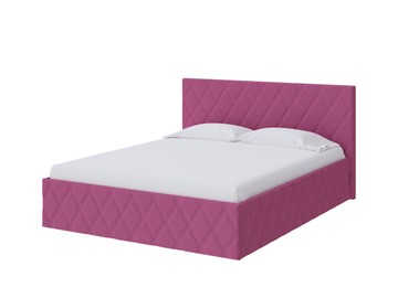 Кровать двуспальная Fresco 140х200, Рогожка (Savana Berry (фиолетовый)) в Саратове