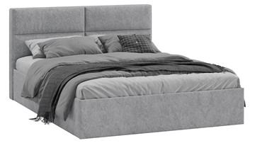 Кровать 2-спальная Глосс Тип 1 (Микровелюр Wellmart Silver) в Энгельсе