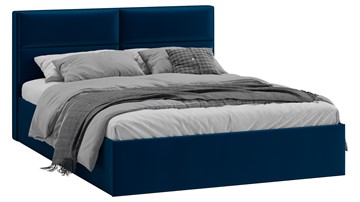 Кровать 2-спальная Глосс Тип 1 (Велюр Confetti Blue) в Саратове