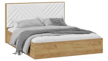 Кровать 2-х спальная Хилтон Тип 1 (Дуб крафт золотой/Белый) в Саратове
