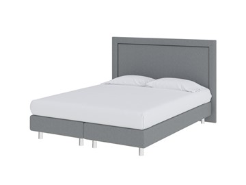 Кровать 2-спальная London Boxspring Elite 160х200, Рогожка (Savana Grey (серый)) в Саратове