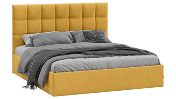 Кровать 2-спальная с подъемным механизмом Эмбер (Микровелюр Wellmart Yellow) в Саратове