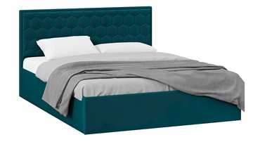 Кровать 2-спальная с подъемным механизмом Порто (Велюр Confetti Izumrud) с заглушиной в Энгельсе