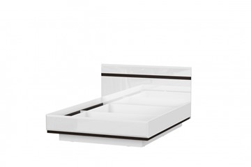 Спальная кровать Соло универсальная 1,6х2,0, белый/белый глянец/венге в Саратове