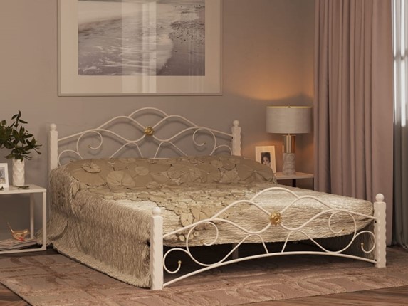 Кровать Гарда 3, 160х200, белая в Энгельсе - изображение