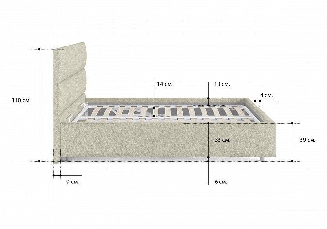 Кровать с механизмом полуторная Omega 140х200 в Саратове - изображение 2