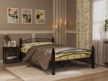 Кровать в спальню Гарда 15, 140х200, черная в Энгельсе - предосмотр