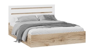 Кровать 2-спальная с подъемным механизмом Фьюжн ТД-260.01.04 (Дуб Делано, Белый глянец) в Энгельсе