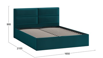 Кровать с подъемным механизмом Глосс Тип 1 (Велюр Confetti Izumrud) в Энгельсе - предосмотр 1