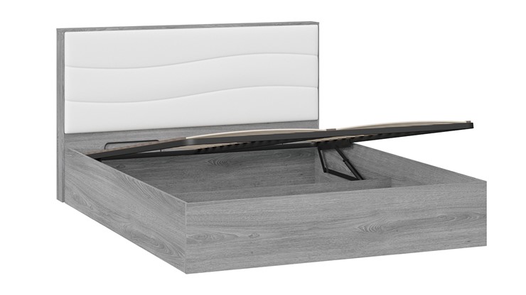 Кровать с механизмом двуспальная Миранда тип 1 (Дуб Гамильтон/Белый глянец) в Саратове - изображение 3