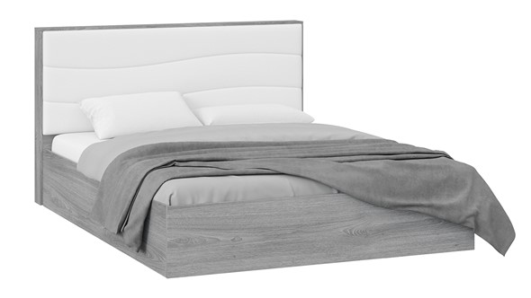 Кровать с механизмом двуспальная Миранда тип 1 (Дуб Гамильтон/Белый глянец) в Саратове - изображение