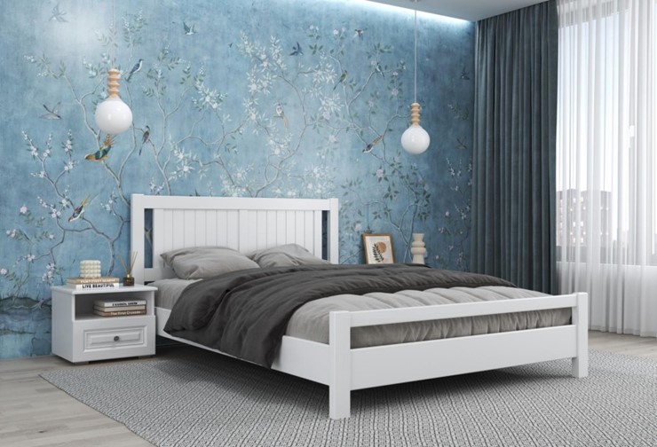 Кровать спальная Ванесса из массива сосны (Антрацит) 160х200 в Энгельсе - изображение 1