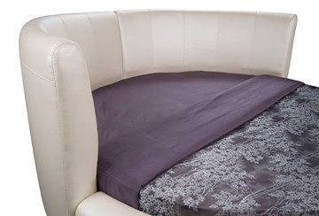 Круглая кровать Luna 200х200, Экокожа (Коричневый) в Энгельсе - предосмотр 1
