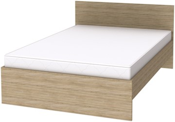Кровать 1.5-спальная K14 с основанием, цвет Дуб Сонома в Саратове