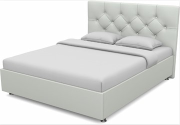 Кровать 1.5-спальная Моника 1400 с основанием (Nitro White) в Энгельсе