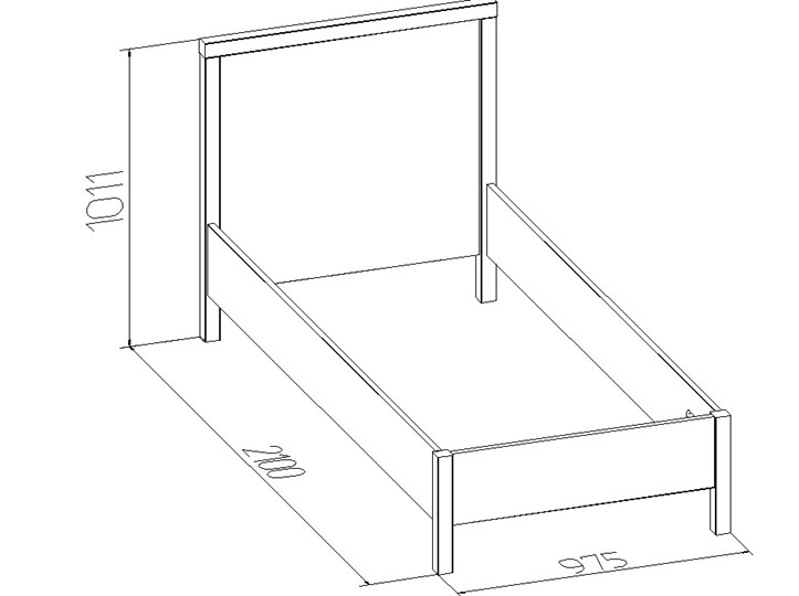 Кровать односпальная Bauhaus 5 + 5.1 Основание с гибкими ламелями 900, Дерево, Дуб Сонома в Энгельсе - изображение 2