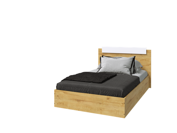 Кровать Эко 900 ЛДСП, Дуб вотан/Белый в Энгельсе - изображение