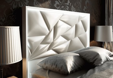 Спальная кровать FRANCO KIU 1242 с LED подсветкой изголовья (160х200) в Энгельсе - предосмотр 9
