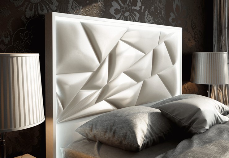 Спальная кровать FRANCO KIU 1242 с LED подсветкой изголовья (160х200) в Энгельсе - изображение 9