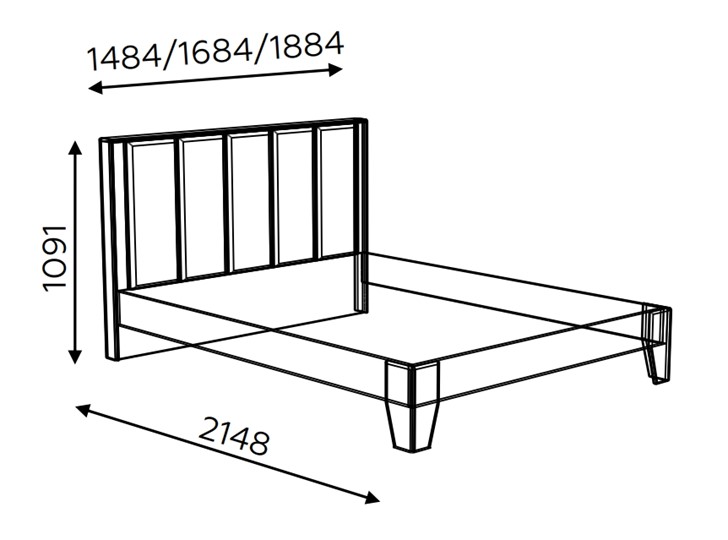 Спальная кровать Моника 1,4 с ортопедическим основанием в Саратове - изображение 2