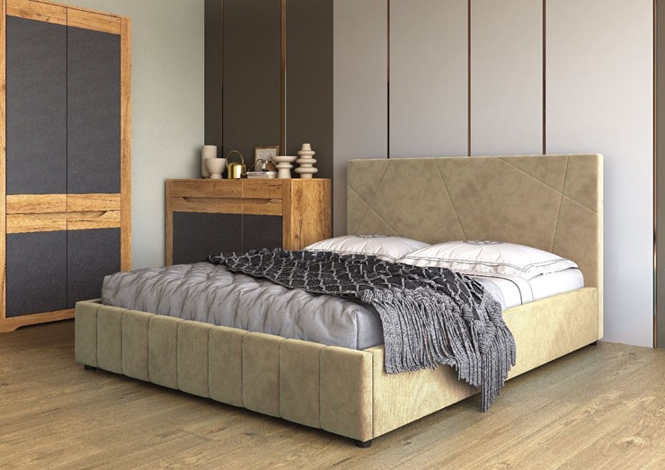 Кровать 1,5-спальная Нельсон Абстракция 120х200 (вариант 3) без основания в Энгельсе - изображение 1