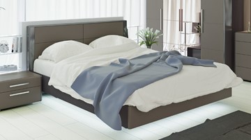 Спальная кровать Наоми 1600, цвет Фон серый, Джут СМ-208.01.01 в Энгельсе