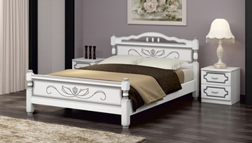 Спальная кровать Карина-5 (Белый Жемчуг) 120х200 в Саратове