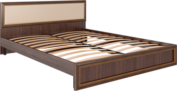 Спальная кровать Беатрис М10 с мягким изголовьем (Орех Гепланкт) в Саратове