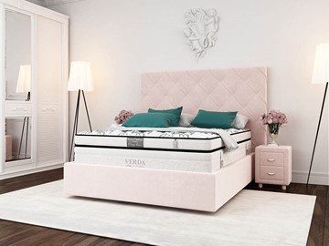 Кровать двуспальная Style Compact/Island M 180х200, Флок (Велсофт Винтажный розовый) в Саратове