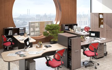 Набор мебели в офис Xten для двух сотрудников с тумбочками в Саратове - предосмотр 5