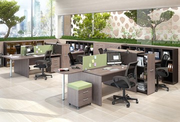 Набор мебели в офис Xten для двух сотрудников с тумбочками в Энгельсе - предосмотр 1