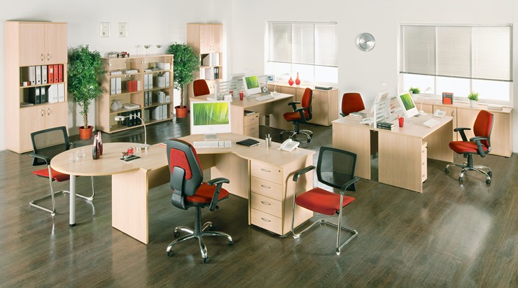 Набор мебели в офис Формула (вяз светлый) в Саратове - изображение