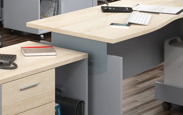 Офисный комплект мебели OFFIX-NEW для 4 сотрудников с двумя шкафами в Энгельсе - изображение 2