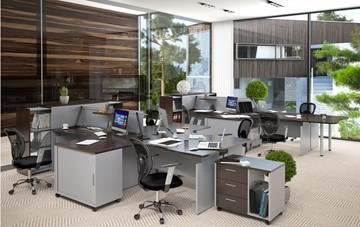 Мебель для персонала OFFIX-NEW для двух сотрудников и руководителя в Саратове - предосмотр 1