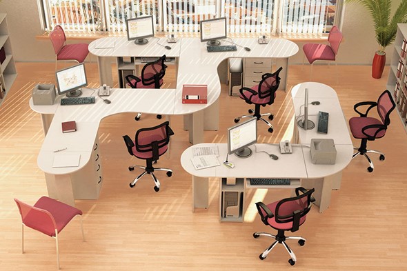 Офисный набор мебели Классик для 5 сотрудников в Энгельсе - изображение